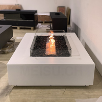 MEISU.CH Brasero portable au bioéthanol, foyer décoratif de table, foyer de table sans fumée pour l'intérieur