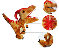 Marionnette à main en peluche pour bébé, dinosaure réaliste, marionnette à main en forme d'animal personnalisée