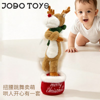 Jouet en peluche de Noël mignon et dansant, Père Noël, pingouin, renne, chantant et parlant, décoration de vacances, cadeau