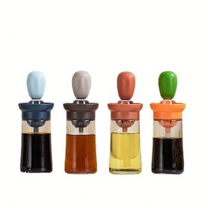 Bbq Baking Kitchen Gadgets With Silicone <b>Brush</b> 2 in 1 Cooking Glass Dropper Measuring Oil Dispenser <b>Bottle</b> - Product Image 1