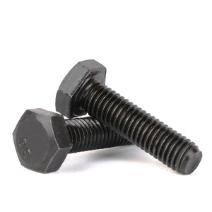 Tornillos y Tuercas Hexagonales Negros DIN933 M6, Fijaciones M12 M13, Tornillos Hexagonales 18x80 mm 8.8, Tornillo de Cabeza Hexagonal - Product Image 1