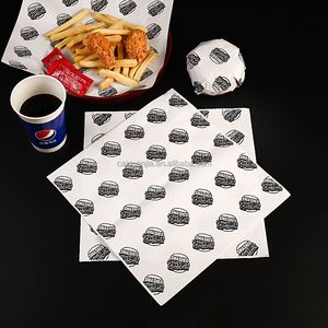 Papier de cuisson anti-graisse, papier pour assiettes, papier jetable pour plateaux à gâteaux, papier personnalisé pour hamburger, à emporter - Product Image 4