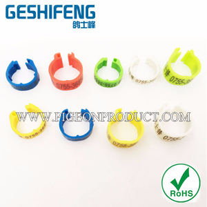 Plastic snap open plastic printing pigeon logo and name number on pigeon ring - Product Image 2