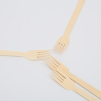 Ensemble de vaisselle jetable moderne en bambou avec infuseur à thé, biodégradable, compostable, résistant au micro-ondes et à la chaleur, couverts complets