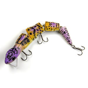 Nouveautés populaires 220 mm 59 g Leurre de pêche en eau salée multi-articulé réaliste en forme de lézard avec plumes et couleurs UV XINV/<span class=keywords><strong>Banshee</strong></span> - Product Image 5
