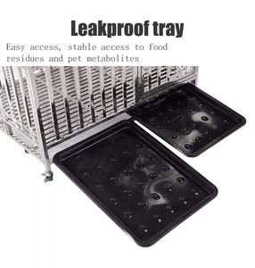 Jaula para perros grande <span class=keywords><strong>de</strong></span> acero inoxidable al por mayor <span class=keywords><strong>de</strong></span> fábrica, caja médica <span class=keywords><strong>de</strong></span> plástico <span class=keywords><strong>de</strong></span> hierro para cría <span class=keywords><strong>de</strong></span> cachorros animales conejos plegable gruesa personalizada - Product Image 5