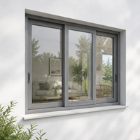 Ventanas de Aluminio de Alta Eficiencia Resistentes al Viento, Venta al por Mayor, Seguras, Duraderas, Modernas, con Doble Acristalamiento, Techo de Triple Panel