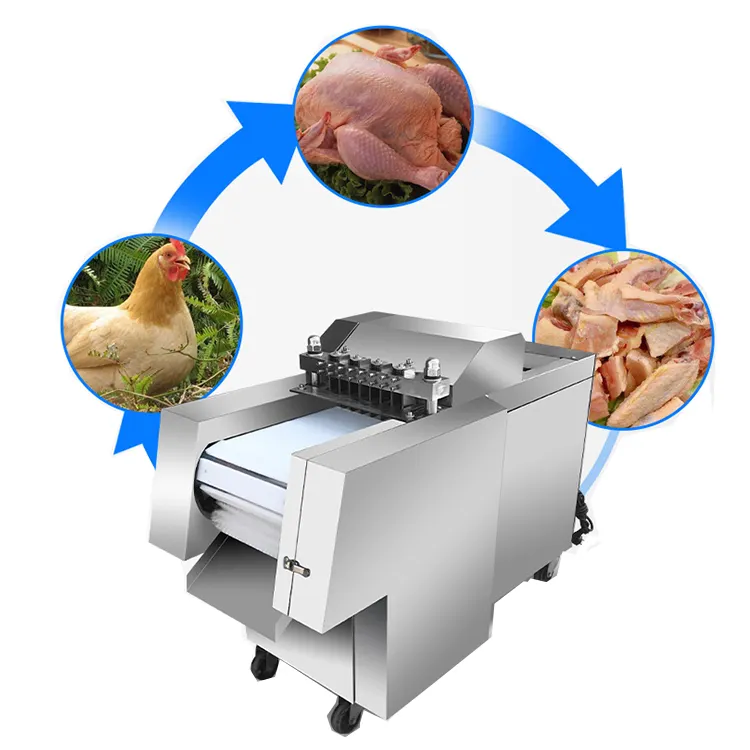 Frozen Meat Slicer Cutter Machine/ Beef Sheep Chicken Meat Cutting Machine/ Industrial Meat Bone Beef Dicer Diced
