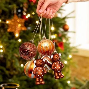 46Pcs Artificial Plastic Screen Printed <b>Christmas</b> Balls Ornaments Set Shatterproof Xmas <b>Tree</b> Baubles with Gift <b>Box</b> Decor - Product Image 3