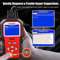 KW860, la máquina de diagnóstico de vehículos portátil más vendida, reinicia la luz de advertencia del motor, datos en tiempo real, herramientas de diagnóstico OBD2 para vehículos de 12 V
