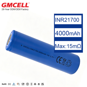 แบตเตอรี่ลิเธียมไอออนแบบชาร์จได้ รุ่น INR21700 ความจุ 4000mAh 15mΩ 3.7V สำหรับชุดแบตเตอรี่จักรยานไฟฟ้า ขายส่ง 10C 40A - Product Image 1
