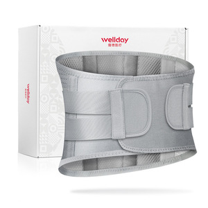 Ceinture de soutien lombaire respirante Wellday de qualité médicale pour les douleurs du bas du dos, immobilisateur de disque lombaire, enveloppante, taille unique - Product Image 1