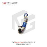 Soupape d'échappement en titane ING pour Mercedes Benz C300 W205 LHD Downpipe Échappement Pièces de performance automobile de haute qualité
