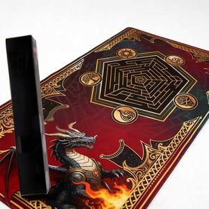 Tapis de jeu TCG <span class=keywords><strong>Dragon</strong></span> Noir tendance pour <span class=keywords><strong>Magic</strong></span> <span class=keywords><strong>the</strong></span> <span class=keywords><strong>Gathering</strong></span> avec impression numérique vibrante et dos antidérapant - Product Image 1