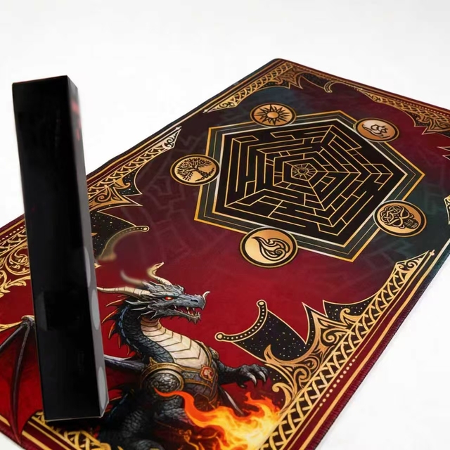 Hot Trend Black Dragon TCG Playmat for Magic the Gathering With Vibrant Digital Print Non Slip Backing