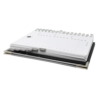 Carnet de notes hebdomadaire à spirale A4 avec logo imprimé personnalisé, prêt à expédier, format A3 avec tissu et couverture PP, reliure à spirale