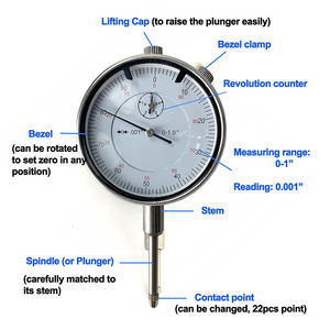 Jeu d'indicateurs à cadran professionnel de 0 à 1.0 pouces avec précision de point de base magnétique pour l'inspection des véhicules-Jauges SEA et METRIC - Product Image 4
