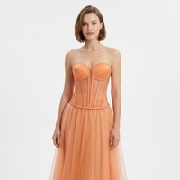 Corsé Sexy Transparente de Malla para Mujer WBU-001, Lencería, Body, Corsé Moldeador de Talla Grande para Confección de Vestidos
