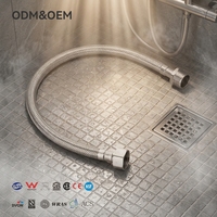 Tuyau de plomberie flexible en acier inoxydable tressé 1/2 pouce pour salle de bain et cuisine, connecteur de toilettes avec garantie de 20 ans
