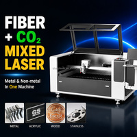 Machine de découpe laser hybride CO2 CNC refroidie par eau avec contrôle Cypcut pour métaux et non-métaux (bois, cuir) prenant en charge l'IA/PLT
