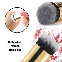 Pinceau de maquillage professionnel de qualité supérieure pour l'application de bronzant et de fond de teint, manche en plastique, poils en nylon