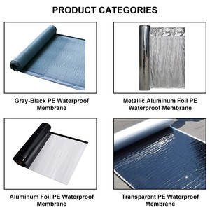 <span class=keywords><strong>Membrane</strong></span> imperméable en bitume SBS auto-adhésive moderne avec feuille d'aluminium pour la réparation des toits et des fondations, résistante aux UV, écologique - Product Image 4