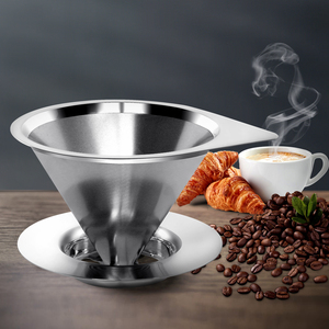 Pour Over cà phê lọc cà phê nhỏ giọt không cần giấy tờ lộn xộn thép không gỉ cà phê Lọc Maker một đến hai cốc dễ sử dụng - Product Image 2