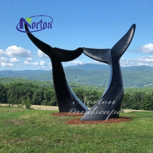 Escultura <span class=keywords><strong>de</strong></span> Jardín Personalizada para Exteriores, <span class=keywords><strong>Cuarteto</strong></span> <span class=keywords><strong>de</strong></span> Ballenas Espinadas <span class=keywords><strong>de</strong></span> Bronce Fundido, para Parques Urbanos - Product Image 3