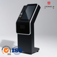 Kios POS pemesanan mandiri Android untuk restoran fungsi Printer antrian berdiri di lantai fungsi SDK layar LED casing logam