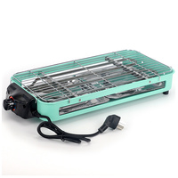 Grill électrique portable double couche sans fumée, plateau amovible antiadhésif, équipement de barbecue pour brochettes de viande