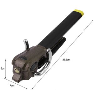 Verrou de <span class=keywords><strong>volant</strong></span> de voiture universel en acier et alliage d'aluminium pour la défense personnelle <span class=keywords><strong>avec</strong></span> 3 clés, <span class=keywords><strong>alarme</strong></span>, verrou d'airbag, longueur 38,5 cm - Product Image 4