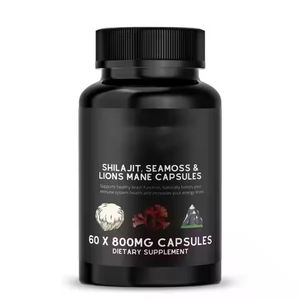 Hot-Selling Premium Himalayan Shilajit Supplements <b>Sea</b> <b>Moss</b> Lions Mane for Energy Immunity 60 <b>Capsules</b>/Bottle Store Cool/Dry - Product Image 1
