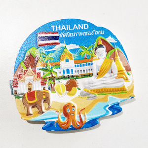 Aimant de réfrigérateur personnalisé Logo 3D thaïlande <span class=keywords><strong>corée</strong></span> <span class=keywords><strong>japon</strong></span> HongKong voyage Souvenir Collection cadeau Tour du monde aimants de réfrigérateur - Product Image 2