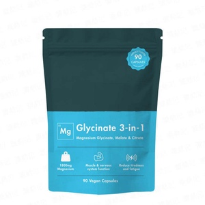 90 Cápsulas Vegetarianas de Magnesio Glicinato Complejo 3 en 1, Suplemento Complejo 3 en 1 con Vitamina D3 Vegana, 1800 mg de Magnesio Glicinato - Product Image 1