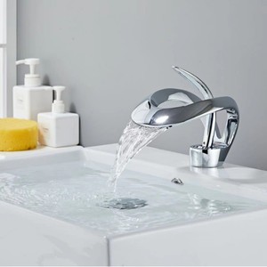 NGHỆ THUẬT sàn mounted Brass phòng tắm sang trọng lưu vực vòi nước nóng lạnh Mixer tap thác nước lưu vực bồn rửa vòi nước - Product Image 2