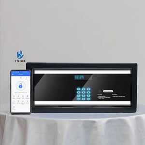 Caja Fuerte Inteligente con Aplicación TTLock, 4 Métodos de Desbloqueo (Aplicación+Contraseña+Tarjeta+Llave), Totalmente de Acero, Caja de Seguridad para Hotel, Oficina, Apartamento - Product Image 1