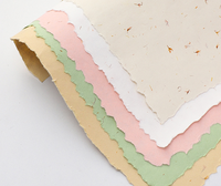 Kertas Pembungkus Bunga Evergreenwrap, Mudah Disobek, Tepi Kelopak Tidak Beraturan, Kertas Pulp Kayu Mentah, Kertas Kerajinan Tangan DIY, Kertas Pembungkus Buket Bunga
