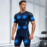 Combinaison de stimulation musculaire EMS sans fil contrôlée par application intelligente avec électrodes respirantes et à séchage rapide pour un entraînement complet du corps