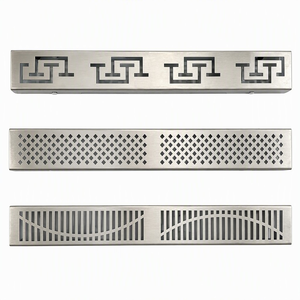 Sifone a pavimento invisibile rettangolare personalizzato in acciaio inox SUS 304 per <span class=keywords><strong>doccia</strong></span> hotel, con griglia a incasso per piastrelle, certificazione CE, ad alta portata - Product Image 4