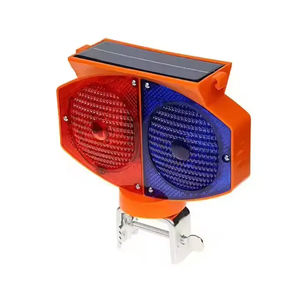 メーカー緊急ストロボライトソーラー式点滅赤青LED交通警告灯 - Product Image 4