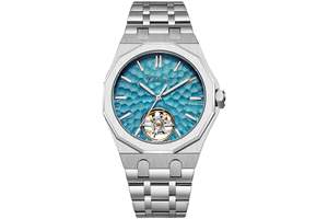 Reloj de Pulsera para Hombre Dulunwe 6085, Movimiento Mecánico, Aleación de Acero Inoxidable, Diseño de Esqueleto, Silicona, Moda, Lujo, Ultrafino, Resistente al Agua 30M - Product Image 4