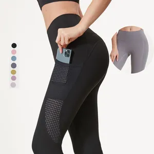 Custom Womens Fitness Pants Black Seamless Sports Plus Size Gym Leggings High Waisted Workout Yoga Leggings