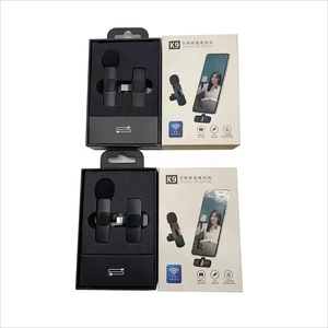 Fábrica por atacado Portátil Sem Fio Estéreo Lavalier Microfone Live Entrevista Ao Ar Livre Mini Ruído Cancelando Lapel Mic - Product Image 2