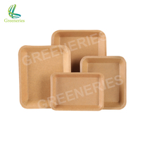 Assiettes en papier kraft jetables à emporter solides plateaux porte-aliments bateau pour le camping de fête