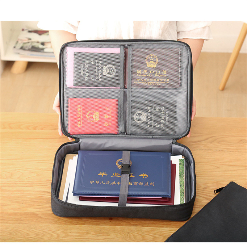 Large capacity Passport Bag Cutsom Id Multi-functional Travel Document Pack Card Bag Multi-layer Portable File Storage Box