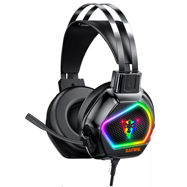 Ready to Ship 3.5mm RGB LED Lights Wired Bluetooth Headphone Over-Ear Gaming Headset for Computer