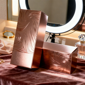 Cajas Cosméticas Ecológicas Personalizadas en Plata y Oro, con Relieve, Forro de Esponja, Papel Reciclable para Maquillaje y Lápiz Labial - Product Image 3