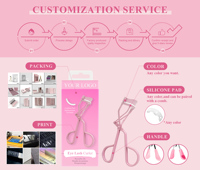 Kit recourbe-cils chromé tendance, portable, mini, design strass et pierres précieuses, vente en gros, personnalisable, pour voyage