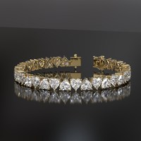 Bracelet tennis en diamant de laboratoire taille cœur certifié IGI, or 10K 14K 18K blanc jaune, bijoux fins en gros