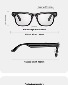 AI Smart <b>Glasses</b> With <b>Camera</b> Single Lens Plastic Titanium Frame Black Sunglasses Wearable Tech M08E - Product Image 2